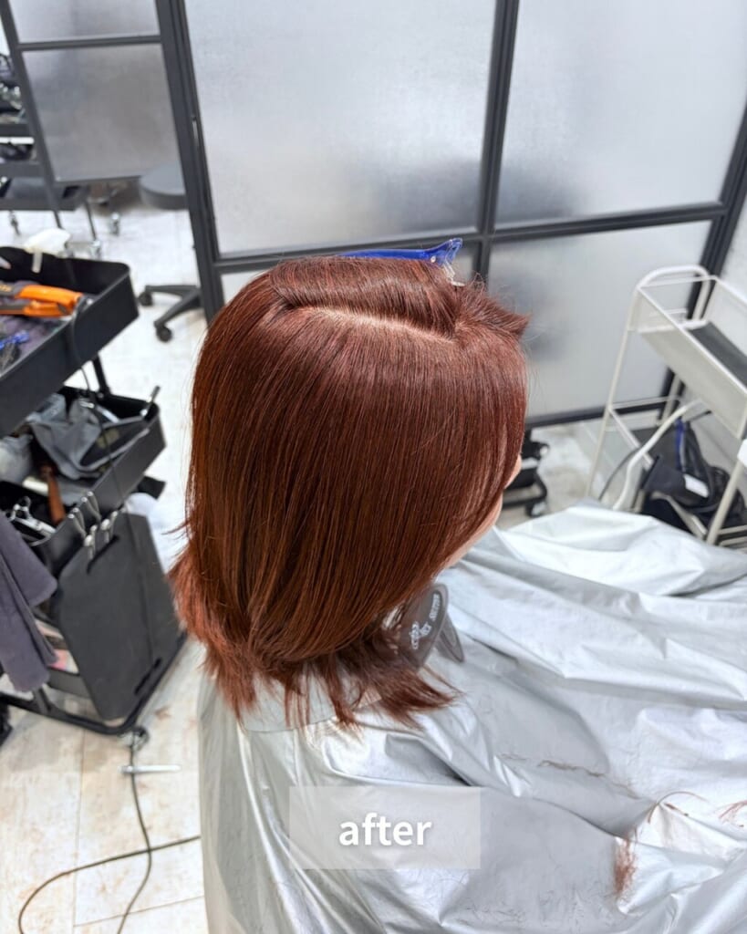 白髪ぼかしで秋色カラー(Yeeee.s ブログ掲載写真 3)