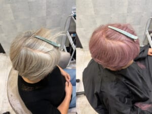 白髪が多い髪でピンクを浮かせない考え方